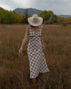 Prairie Plaid Dress - Cream