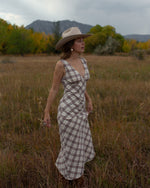 Prairie Plaid Dress - Cream