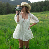 Rae Romper - White