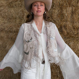 Flora Fringe Vest