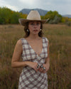 Prairie Plaid Dress - Cream